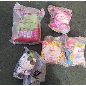 2000's McDonalds Hello Kitty Sanrio Sealed Toy lot plush jewelry & figures vtg